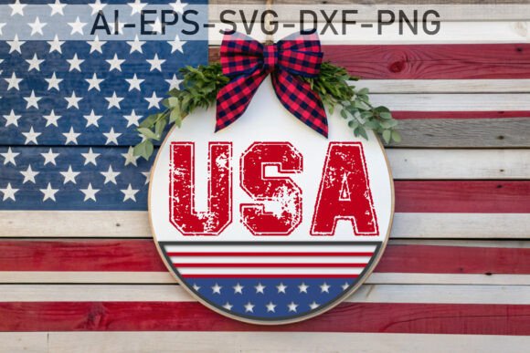 Download USA Patriotic Door Sign SVG Design - Patriotic door sign Collection