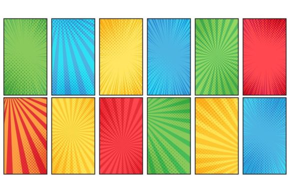 Download Comic Book Halftone Background - Comic book Collection