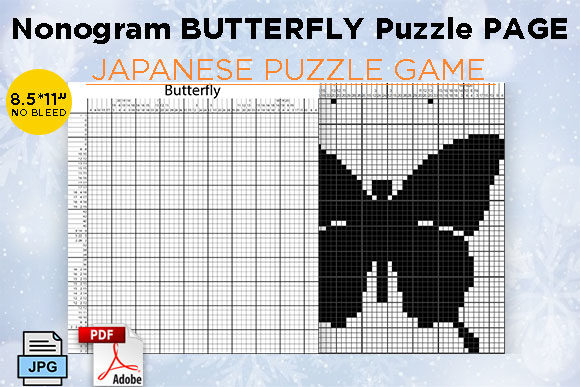 Download Nonogram Butterfly Puzzle Page 5 - Premium Resources