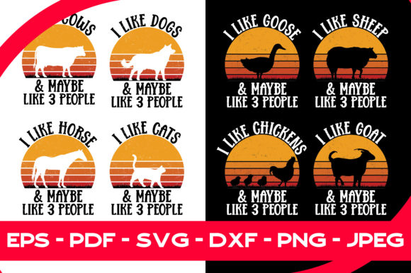 Download Distressed Sunset Retro Farm Animals SVG - Farm animals svg Collection