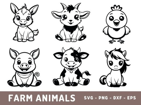 Download Farm Animals SVG Bundle, Cute Animals - Farm animals svg Collection
