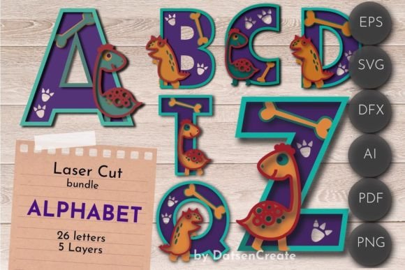 Download Alphabet Laser Cut Bundle, 3d Letters - Premium Resources