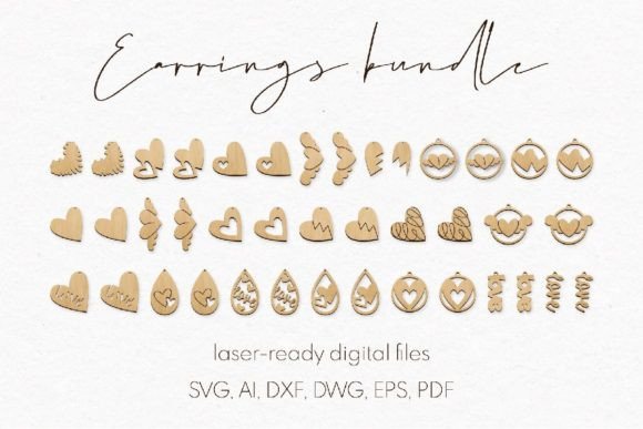 Download Valentine Earrings Laser Cut SVG Bundle - Premium Resources